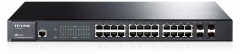 Bộ quản lý chia tín hiệu JetStream™ 24 cổng Gigabit L2 với 4 khe cắm SFP kết hợp TL-SG3424